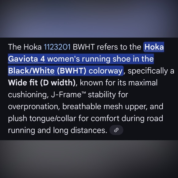 HOKA ONE ONE SIZE 7.5D W GAVIOTA 4 ATHLETIC SHOES - Picture 14 of 14